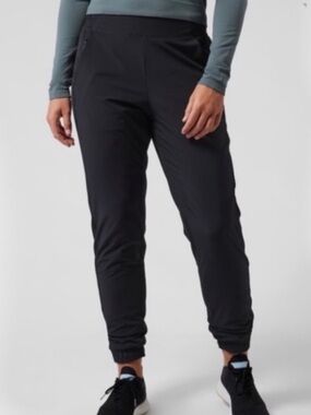ATHLETA Brooklyn lined jogger in Black Pants Size 10 Athletic warm lounge wear